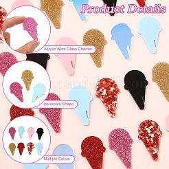 32 шт. 8-х цветные акриловые подвески для бокалов для вина&nbsp;AJEW-CJ0001-69