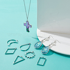 16 шт. 8 стиля подвески из нержавеющей стали 304 с открытой задней частью&nbsp;STAS-UN0057-59