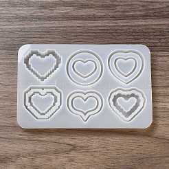 Сердце diy силиконовые Молды для зыбучих песков&nbsp;LS-DIY-G079-07A