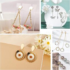 30 шт. 3 цвета фурнитура для сережек-гвоздиков из нержавеющей стали 304&nbsp;STAS-UN0017-99