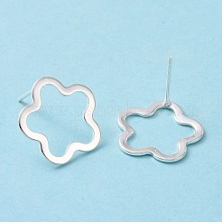 Серьги-гвоздики в форме цветка из нержавеющей стали 201 со штифтом из нержавеющей стали 316 для женщин&nbsp;STAS-K241-18S