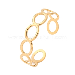 Браслеты-манжеты из нержавеющей стали 304 для женщин&nbsp;LS-BJEW-D306-02G