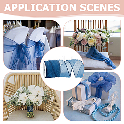 Полиэстер органза ленты&nbsp;SRIB-WH0011-357A