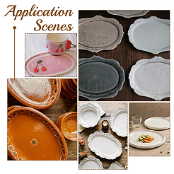 6 шт. 6 стиля овальные деревянные гончарные инструменты из МДФ&nbsp;DIY-OC0014-67