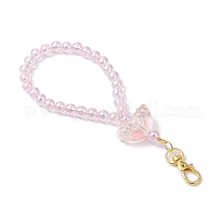 5 шт. 5 цвета акриловой эмали радуга и круглые бусины подвеска украшение&nbsp;HJEW-JM03878