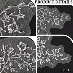 Кружевные аппликации из цветочных бисера&nbsp;DIY-WH0304-958