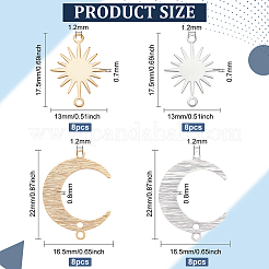 32шт 4 стиля латунных соединительных подвесок наборы&nbsp;KK-BC0011-20