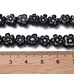 Ручной работы millefiori стеклянные бусины нитки&nbsp;LAMP-F035-09H