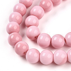 Выпечка окрашенные стеклянные бусины&nbsp;X1-DGLA-N012-10mm-01