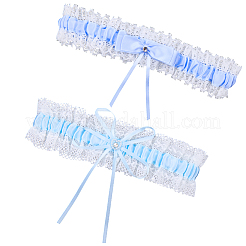 2 шт. 2 стиля полиэстеровое подвязочное кольцо для ног&nbsp;AJEW-CY0001-91