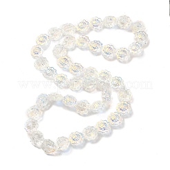 Прозрачные стеклянные бусины гальваническим пряди&nbsp;GLAA-G098-04E