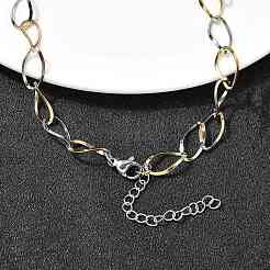 Ожерелья-цепочки из нержавеющей стали 304 с каплевидными звеньями для женщин и мужчин&nbsp;NJEW-A058-02GP