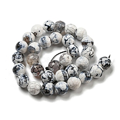 Граненые бусины из натурального огненного агата с треском&nbsp;G-F447-12mm-J02