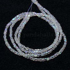 Гальванические стеклянные бусины&nbsp;EGLA-J028-4x4mm-AB21