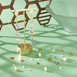 20 шт. 2 стильные латунные серьги-гвоздики&nbsp;KK-DC0001-46