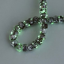 Светящиеся стеклянные бусины ручной работы из серебряной фольги&nbsp;FOIL-N029-02B-04