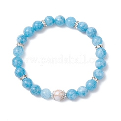 Эластичные браслеты из натуральных кварцевых бусин для женщин&nbsp;BJEW-JB12524