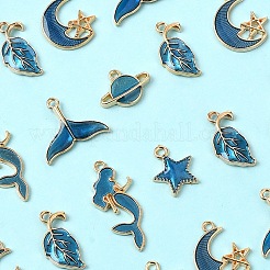 30шт 6 стиля подвески из сплава с эмалью&nbsp;ENAM-YW0005-55