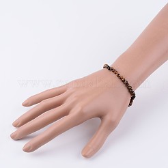 Естественно тигровый глаз бисером браслеты простирания&nbsp;X-BJEW-JB02459-02