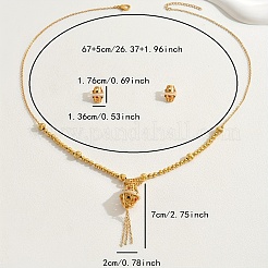 Комплекты из винтажного сплава в стиле бохо с серьгами и ожерельями&nbsp;PH5117