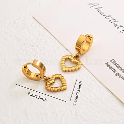 Элегантные полые серьги-кольца из нержавеющей стали в форме сердца&nbsp;HL4677