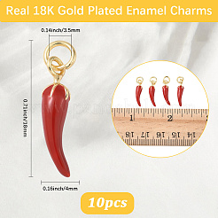 Кулоны с эмалью из латуни&nbsp;KK-BBC0020-13A