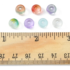 140шт 7 цвета прозрачные стеклянные бусины&nbsp;GLAA-FS0001-45