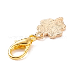 Подвесные украшения из эмали из сплава клевера&nbsp;X-HJEW-JM00661-04