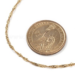 Изготовление ожерелья из сингапурской цепи из нержавеющей стали 304&nbsp;AJEW-JB01334-01