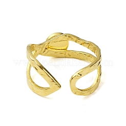 Ионное покрытие (ip) круглые натуральные африканские нефритовые кольца&nbsp;RJEW-H233-01G-05