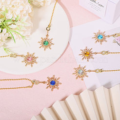 Подвески из смолы из солнечного сплава&nbsp;HJEW-GL00011