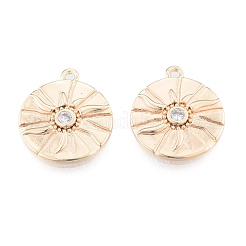 Латунные микропаве прозрачные подвески с фианитом&nbsp;KK-N216-557LG