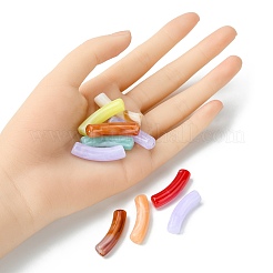 Двухцветные акриловые бусины&nbsp;MACR-YW0002-54