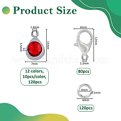 Наборы для самостоятельного изготовления подвесок из сплава со стразами в форме капли&nbsp;DIY-FH0008-96