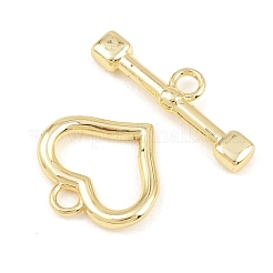 Застежки-кнопки в форме сердца из латуни&nbsp;KK-G548-43G-02