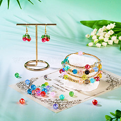 200 комплект стеклянных бусин для гальванизации 10 цветов&nbsp;GLAA-TA0002-80