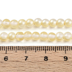 Выпечка расписные прозрачные стеклянные бусины&nbsp;X1-DGLA-N011-4mm-02