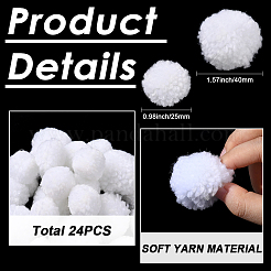 24 шт. 2 вида шерстяных мягких помпонов&nbsp;DIY-SC0031-39