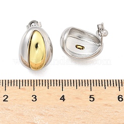 Двухцветные серьги-гвоздики из латуни для женщин&nbsp;EJEW-U057-04G-B