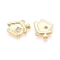 Подвески из латуни с прозрачным фианитом&nbsp;KK-T077-48G