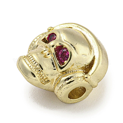 Латунные бусины циркония микро паве камелия&nbsp;ZIRC-P119-18G