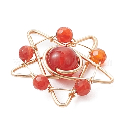 Подвески из медной проволоки из натурального сердолика&nbsp;PALLOY-TA00368-02