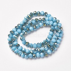 Гальванические непрозрачные стеклянные бусины&nbsp;EGLA-A034-P6mm-S06