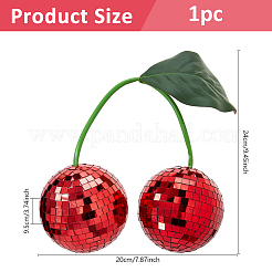 Стеклянные вишневые диско-шары украшения&nbsp;AJEW-WH0596-334