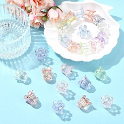 50шт УФ-покрытие прозрачные акриловые бусины&nbsp;MACR-CJ0002-23