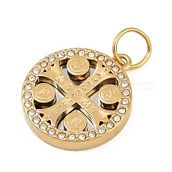 Подвески из нержавеющей стали 304 со стразами&nbsp;STAS-K307-11A-G