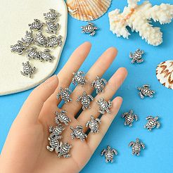 Сплавочные овальные бусины тибетского стиля &nbsp;TIBEB-YW0001-24