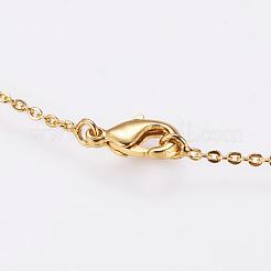 Ожерелье с кулоном из кубического циркония&nbsp;NJEW-E111-17G