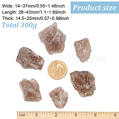 300 г необработанного натурального дымчатого кварца для украшения витрины&nbsp;G-BC0001-47