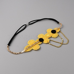 Эластичная повязка на голову с жемчугом и стразами&nbsp;OHAR-WH0021-14